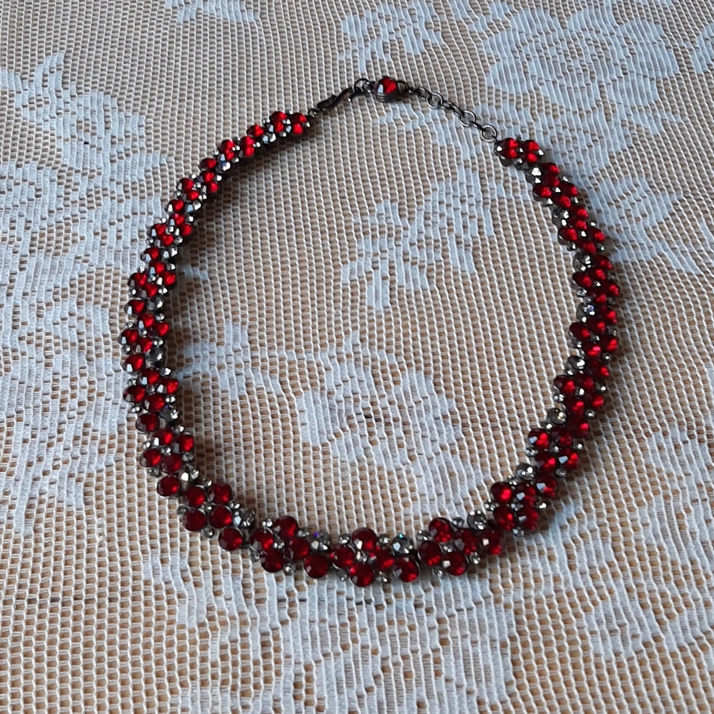 Ruby Red Crystal Necklace - Picture 3 of 6